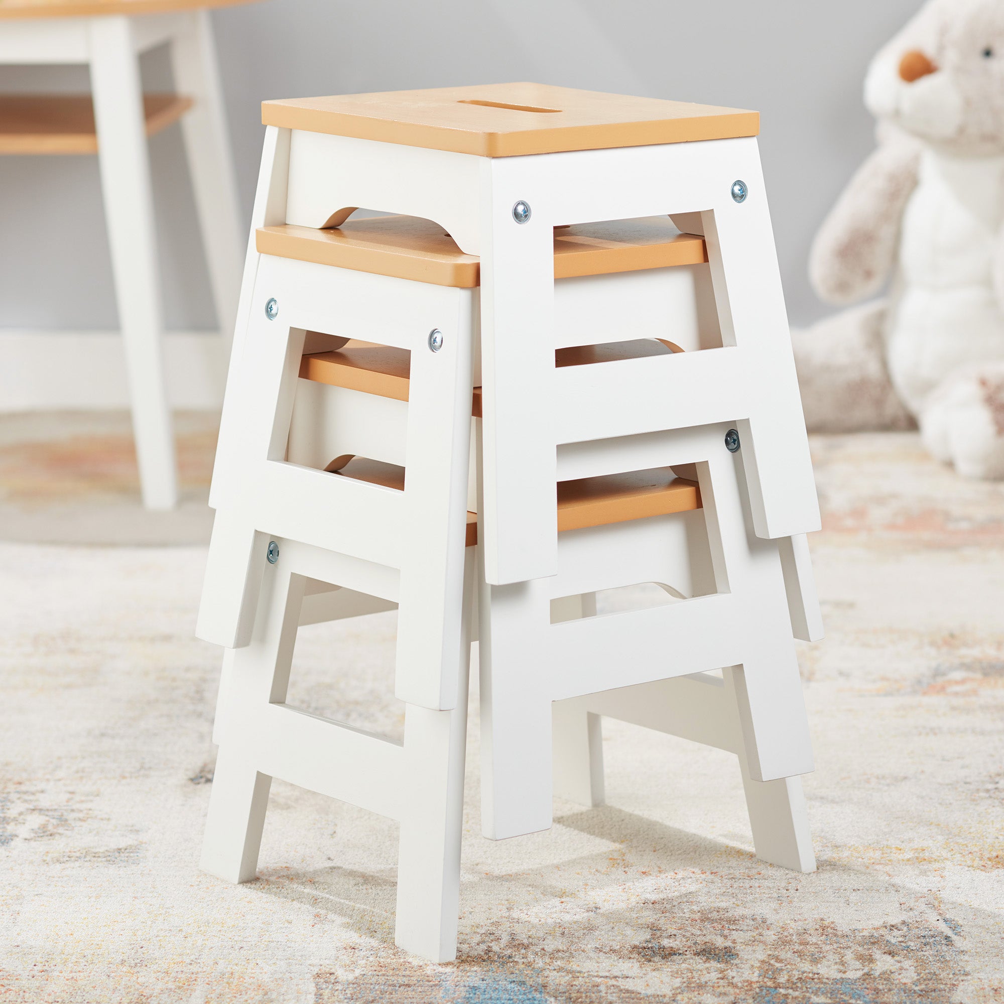 Wooden Stools ?C Set of 4 - Image 4