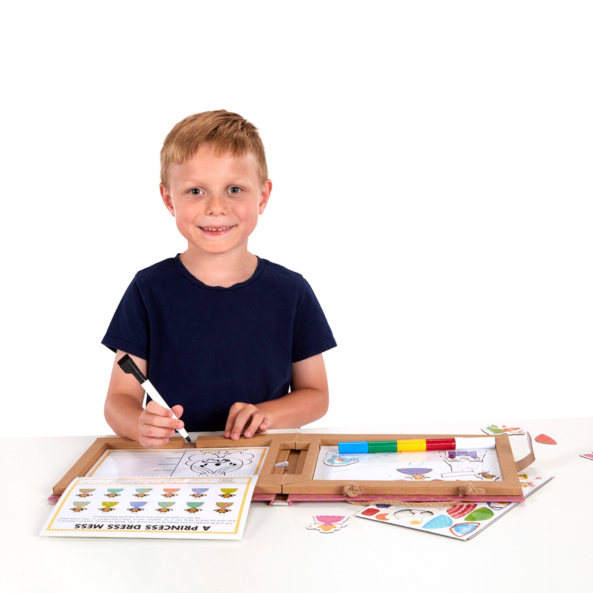 Natural Play: Play. Draw. Create Reusable Drawing & Magnet Kit ?C Princesses - Image 8