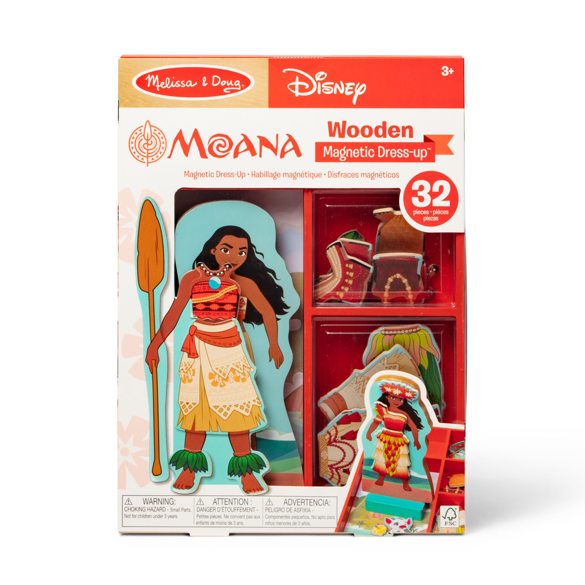 Disney Princess Moana Wooden Magnetic Dress-Up Play Set - Image 3