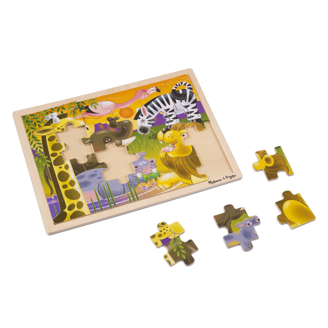 African Plains Wooden Jigsaw Puzzle - 24 Pieces - Image 4