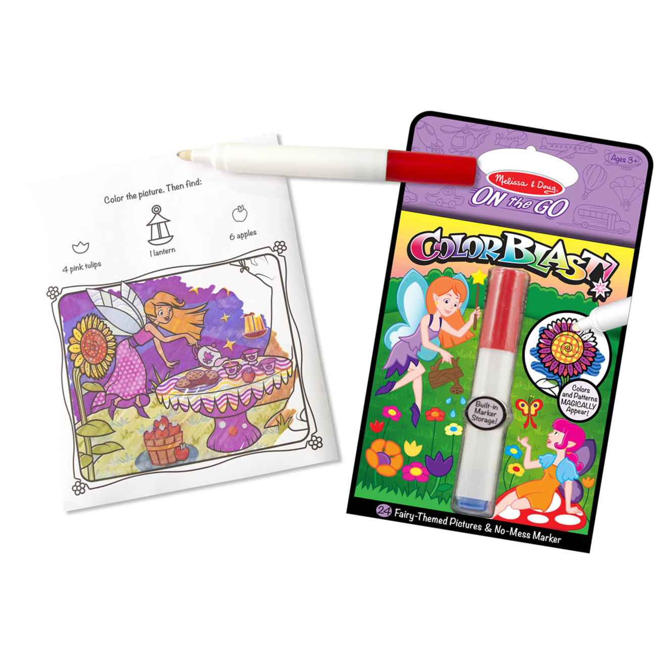 On the Go ColorBlast No-Mess Coloring Pad - Fairies - Image 9