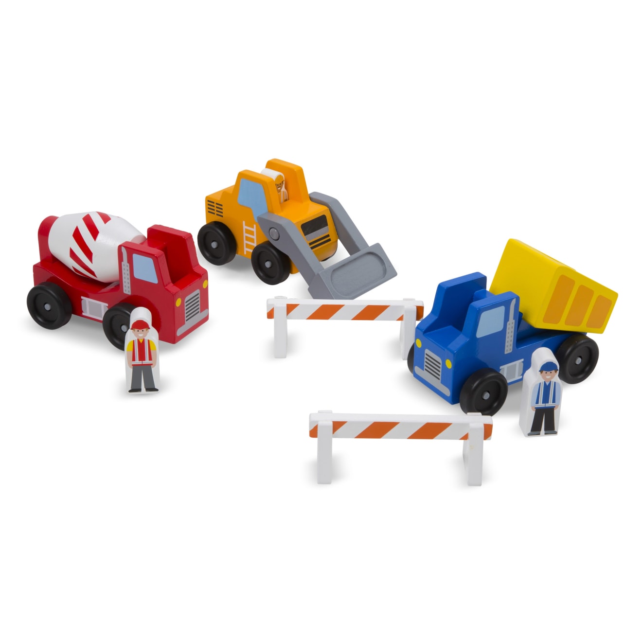 Classic Wooden Toy Construction Vehicle Set - Image 4