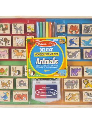 Deluxe Wooden Stamp Set - Animals