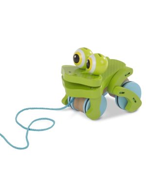 First Play Frolicking Frog Wooden Pull Toy
