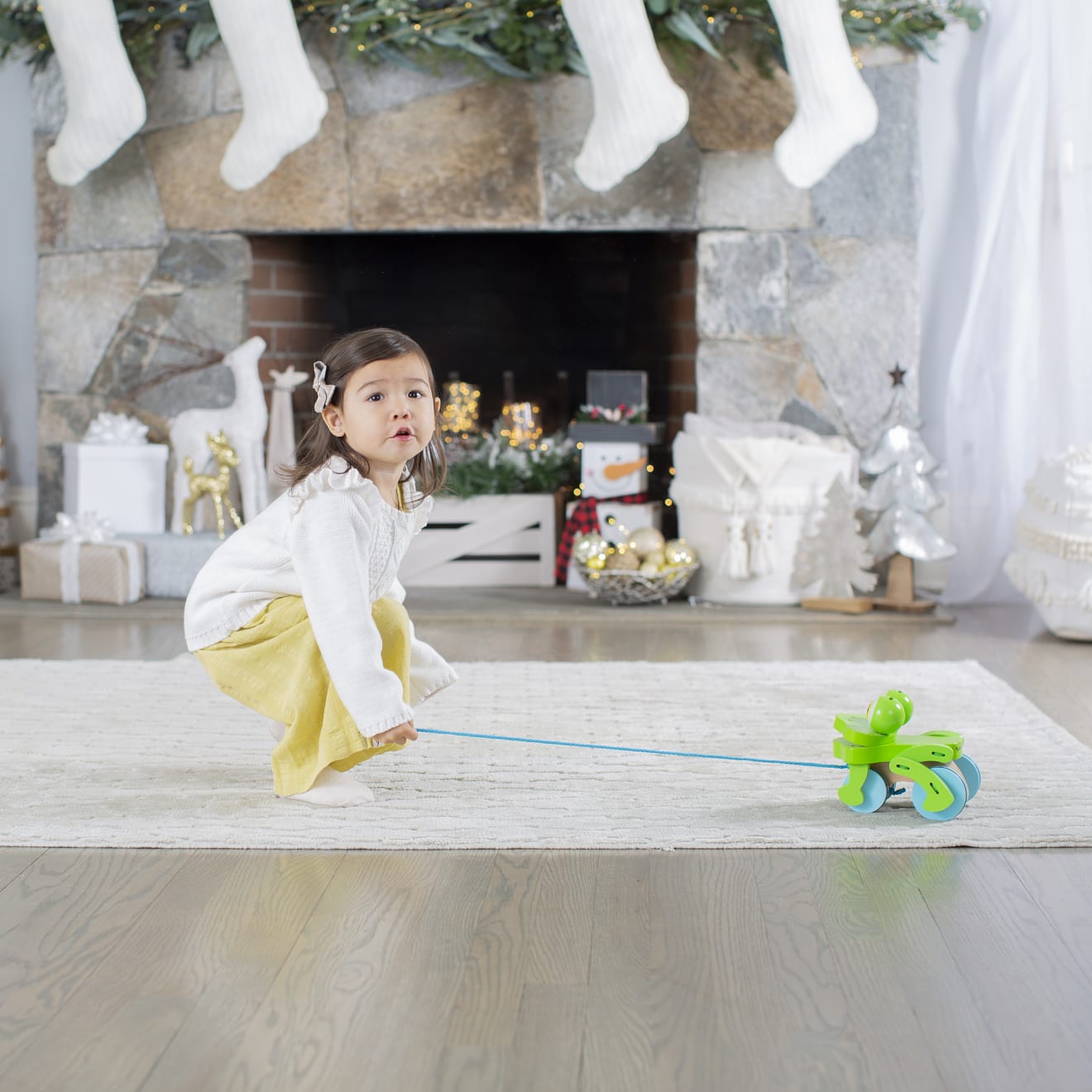 First Play Frolicking Frog Wooden Pull Toy - Image 7