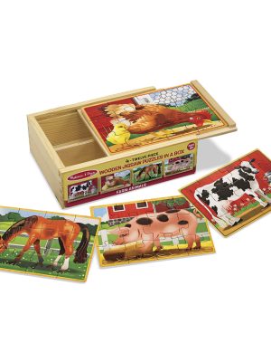 Farm Animals Jigsaw Puzzles in a Box
