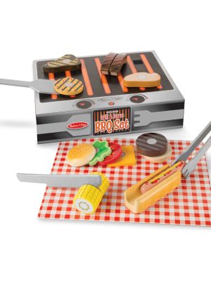 Wooden Grill & Serve BBQ Set