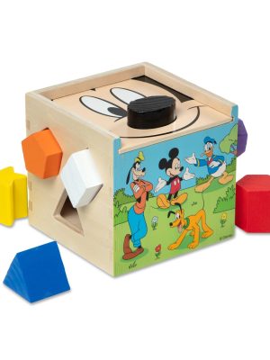 Disney Mickey Mouse & Friends Wooden Shape Sorting Cube
