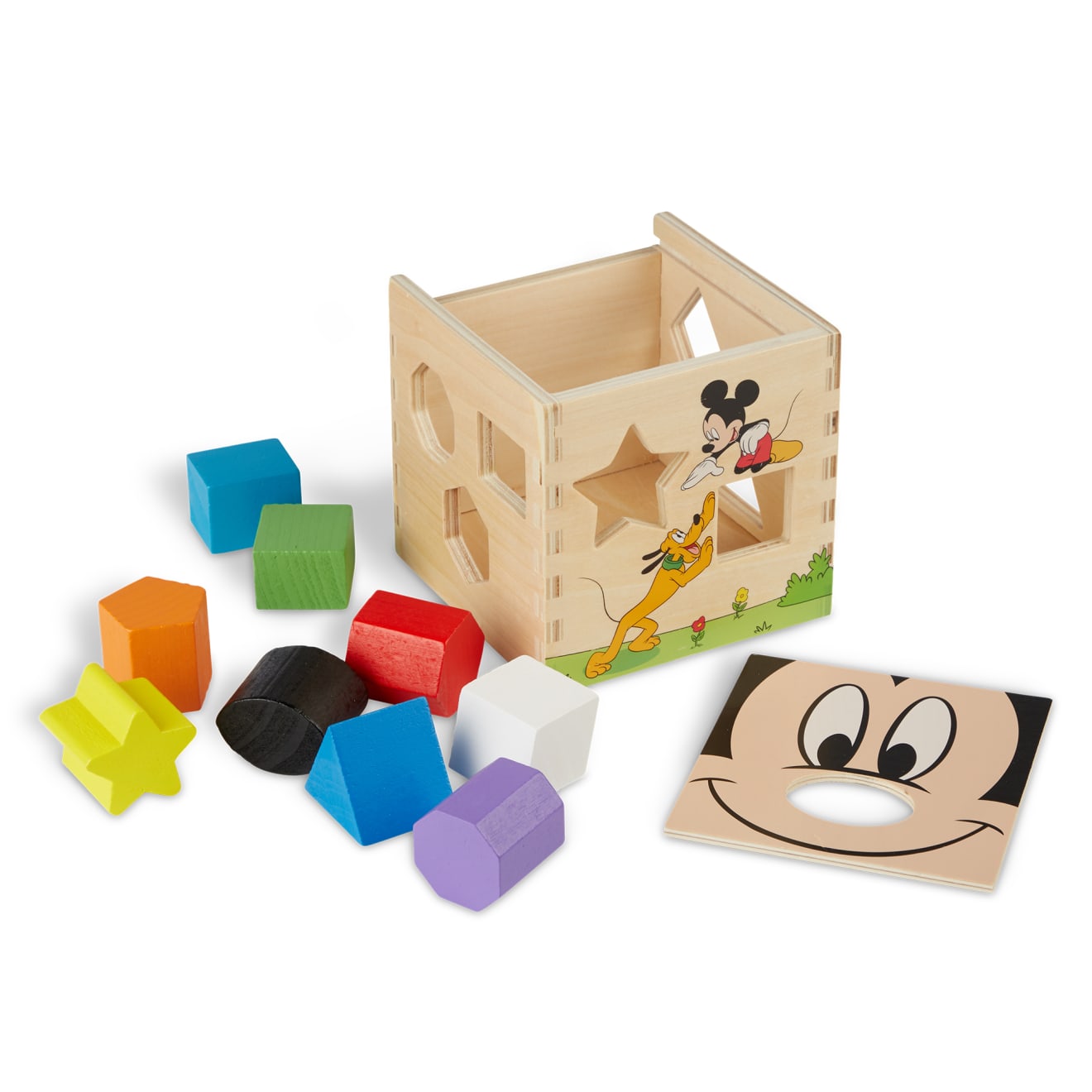 Disney Mickey Mouse & Friends Wooden Shape Sorting Cube - Image 4