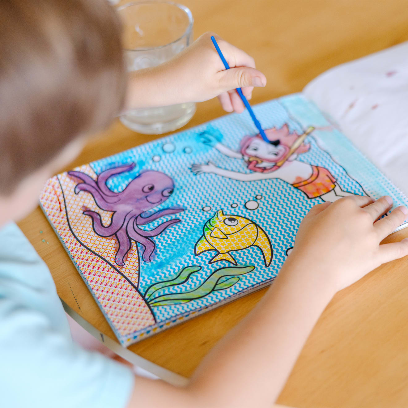 My First Paint With Water Kids' Art Pad With Paintbrush - Pirates. Space. Construction. and More - Image 2