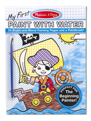 My First Paint With Water Kids' Art Pad With Paintbrush - Pirates. Space. Construction. and More