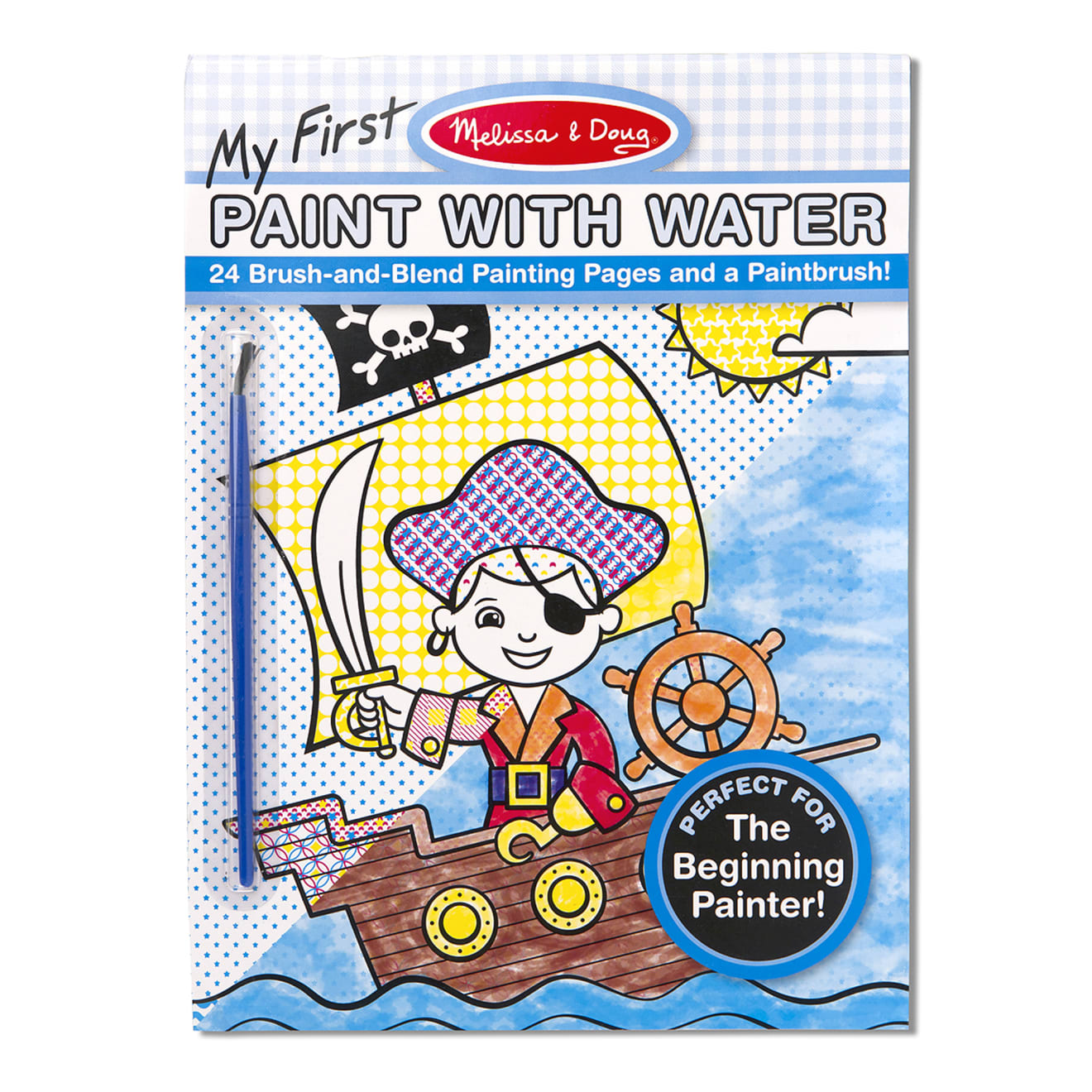 My First Paint With Water Kids' Art Pad With Paintbrush - Pirates. Space. Construction. and More