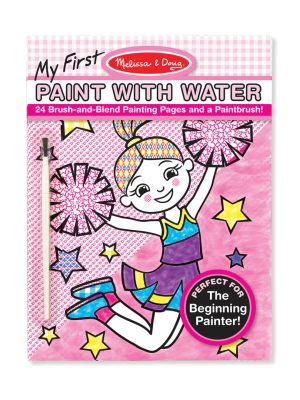 My First Paint With Water Kids' Art Pad With Paintbrush - Cheerleaders. Flowers. Fairies. and More