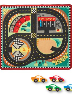 Round the Speedway Race Track Rug & Car Set