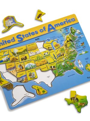 U.S.A. Map Wooden Puzzle