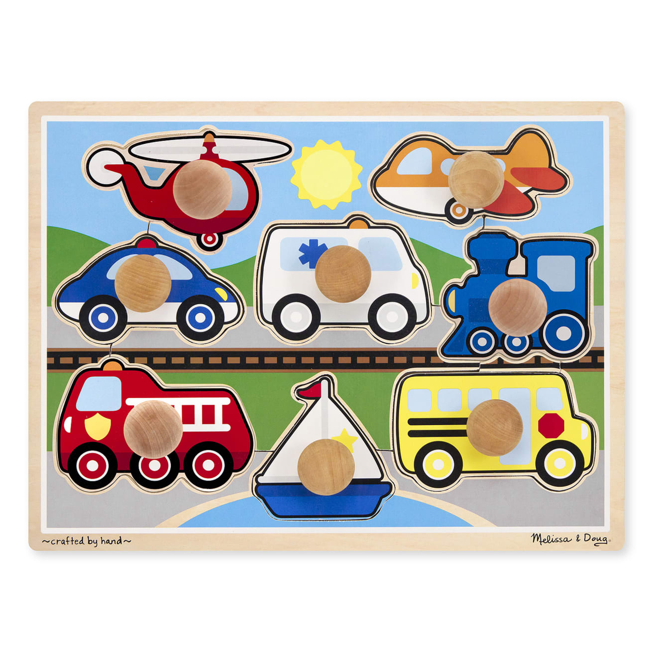 Vehicles Jumbo Knob Puzzle - 8 pieces - Image 4