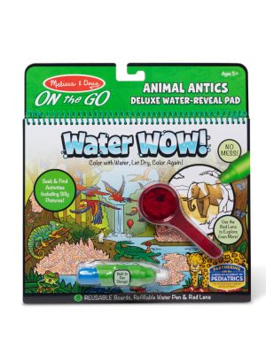 Water Wow! Animal Antics Deluxe Water-Reveal Pad - On the Go Travel Activity