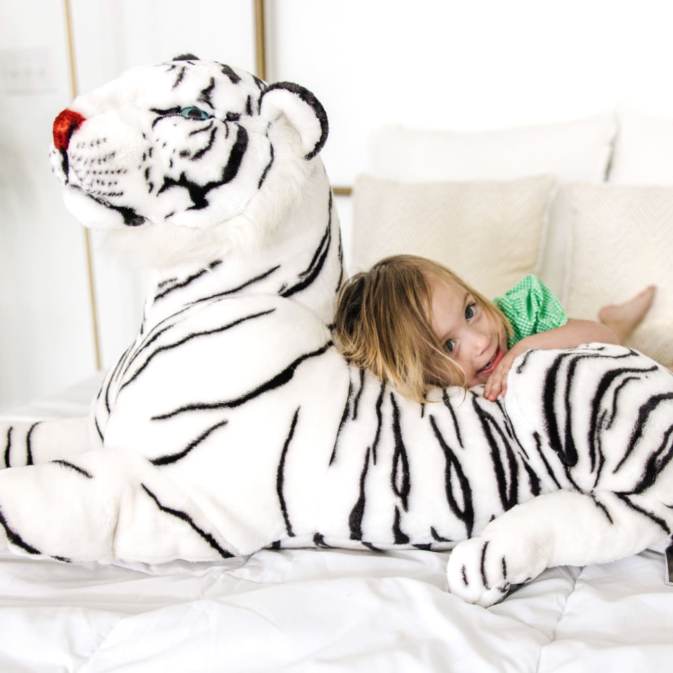 White Tiger Giant Stuffed Animal - Image 2