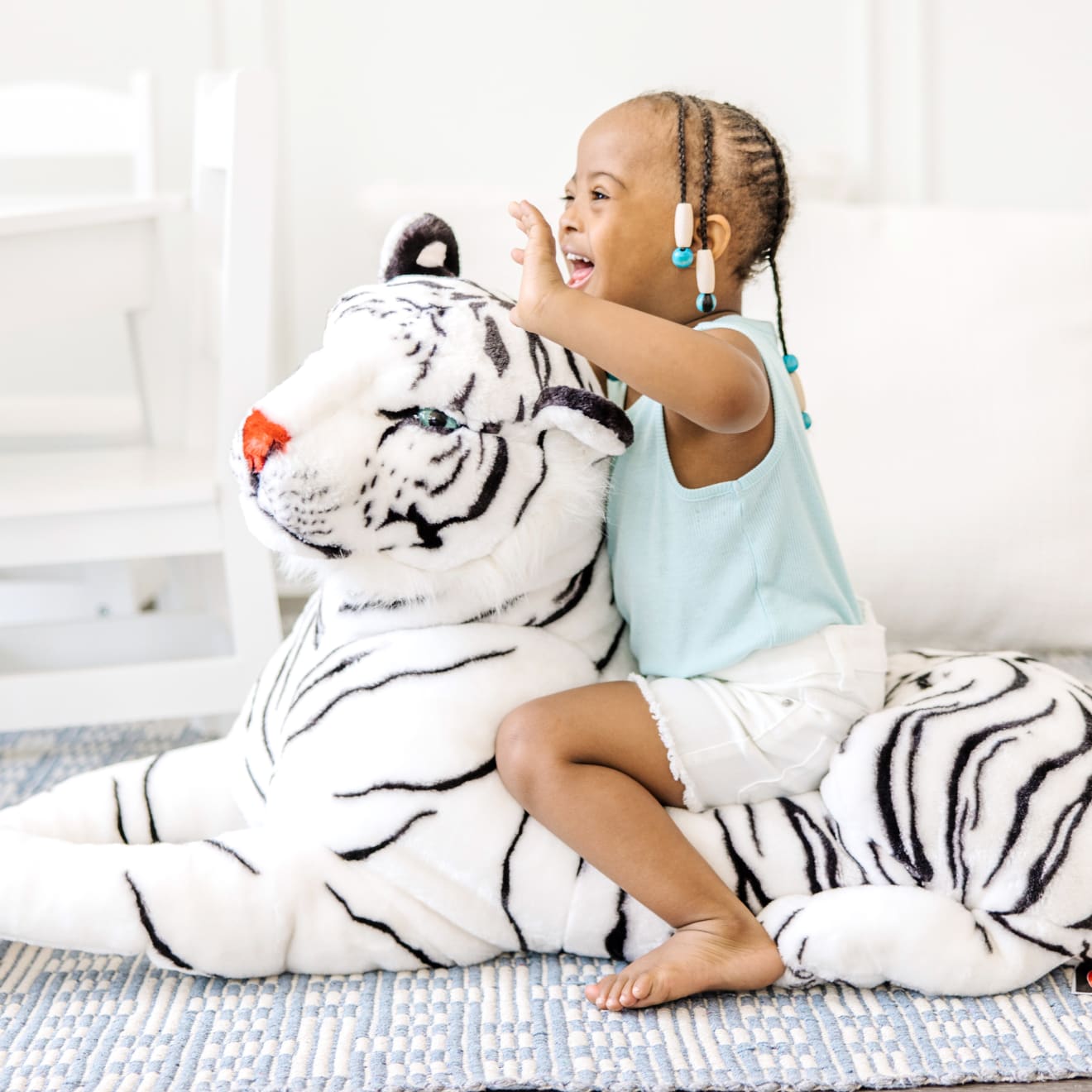 White Tiger Giant Stuffed Animal - Image 6