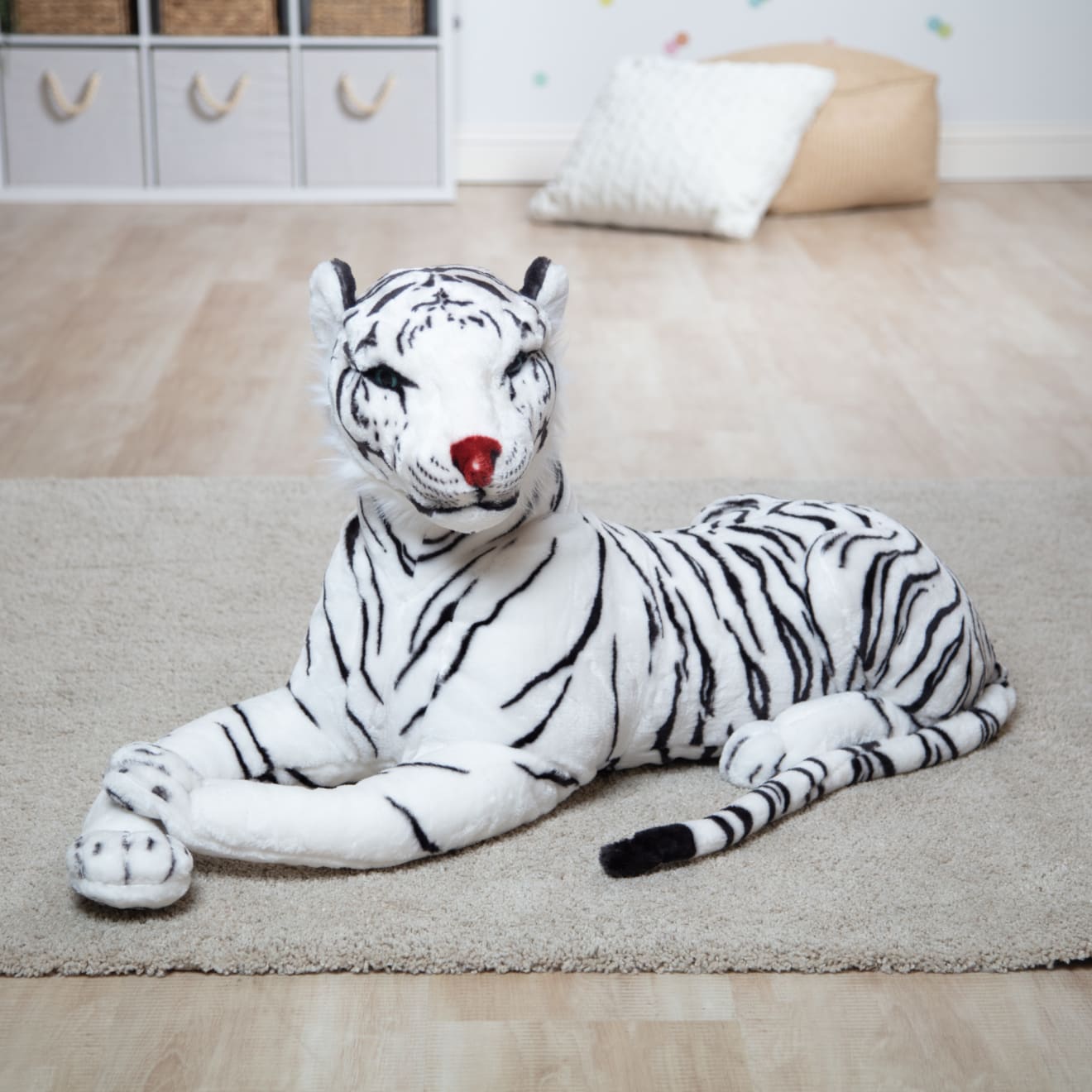 White Tiger Giant Stuffed Animal - Image 9