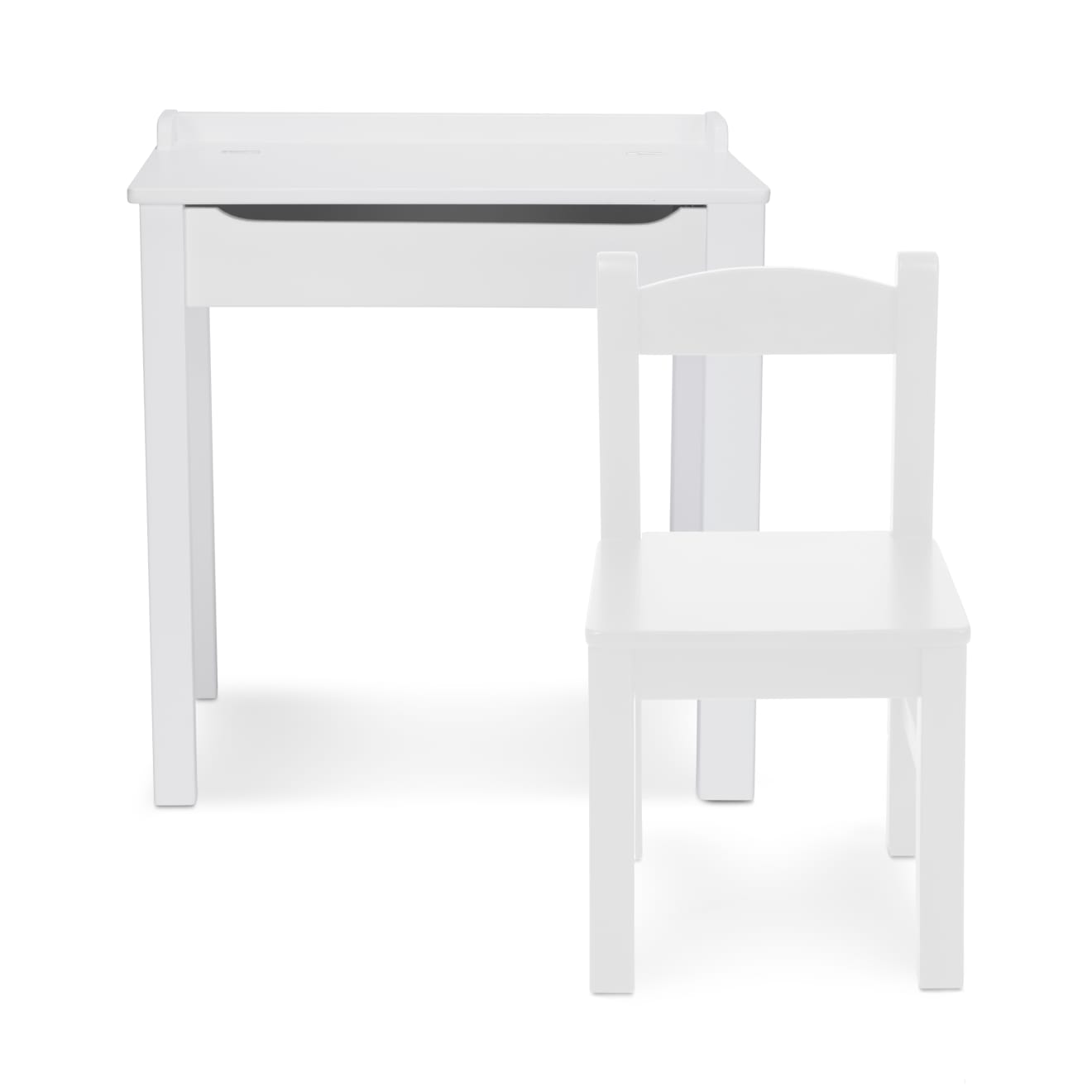 Child's Lift-Top Desk & Chair - White - Image 4