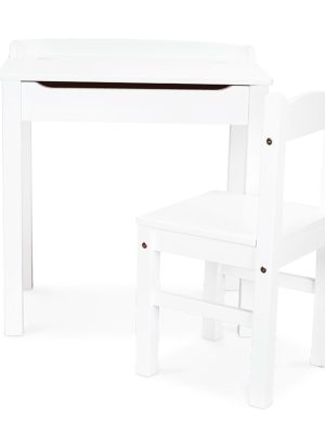 Child's Lift-Top Desk & Chair - White