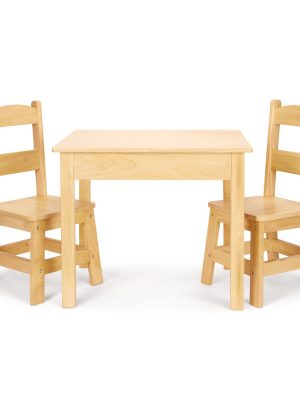 Wooden Table & Chairs - Natural