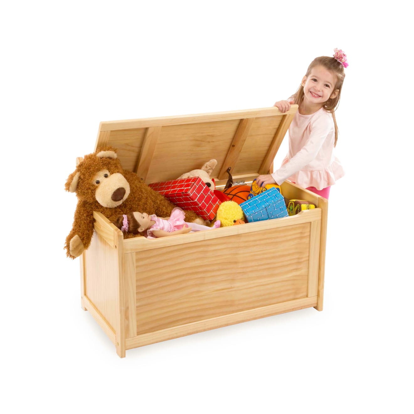 Wooden Toy Chest (Honey) - Image 3