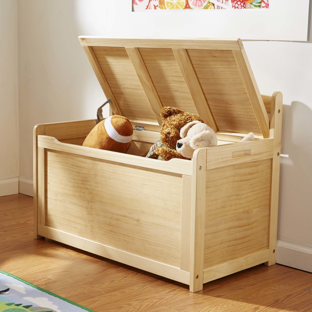Wooden Toy Chest (Honey) - Image 7