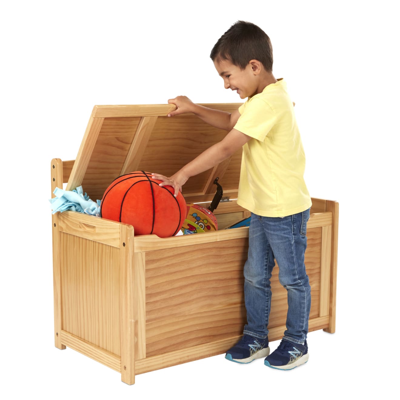 Wooden Toy Chest (Honey) - Image 8