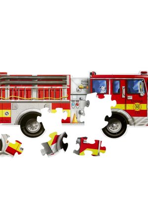 Giant Fire Truck Floor Puzzle - 24 Pieces