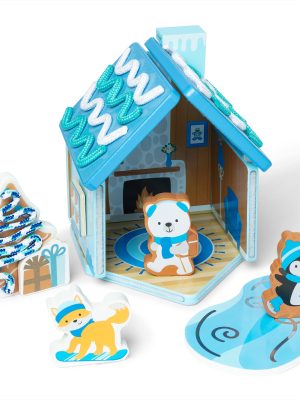 Wooden Gingerbread House Play Set ?C Winter Frost