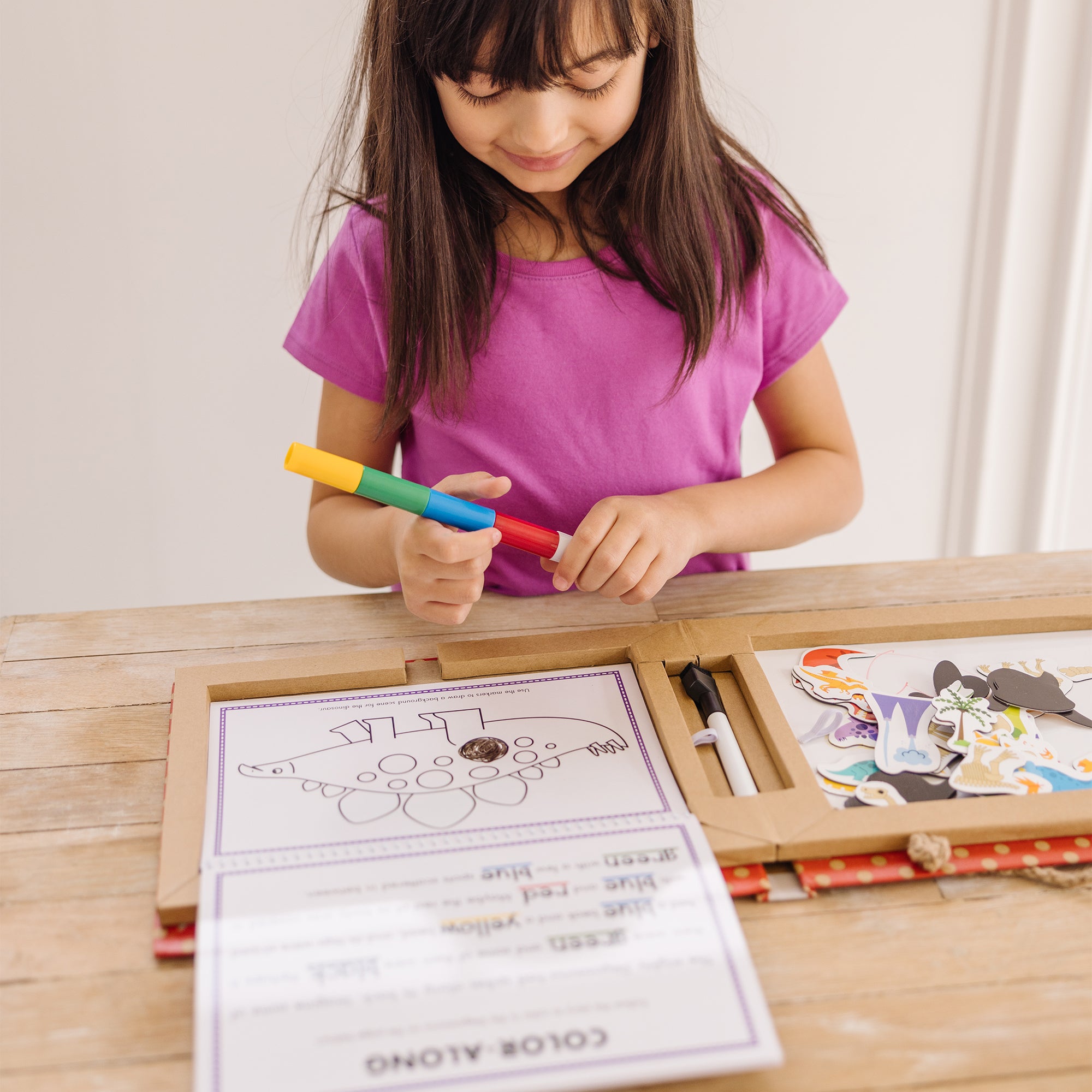 Natural Play: Play. Draw. Create Reusable Drawing & Magnet Kit ?C Dinosaurs - Image 10