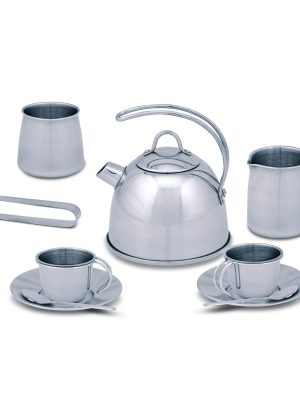 Stainless Steel Tea Set with Storage Stand