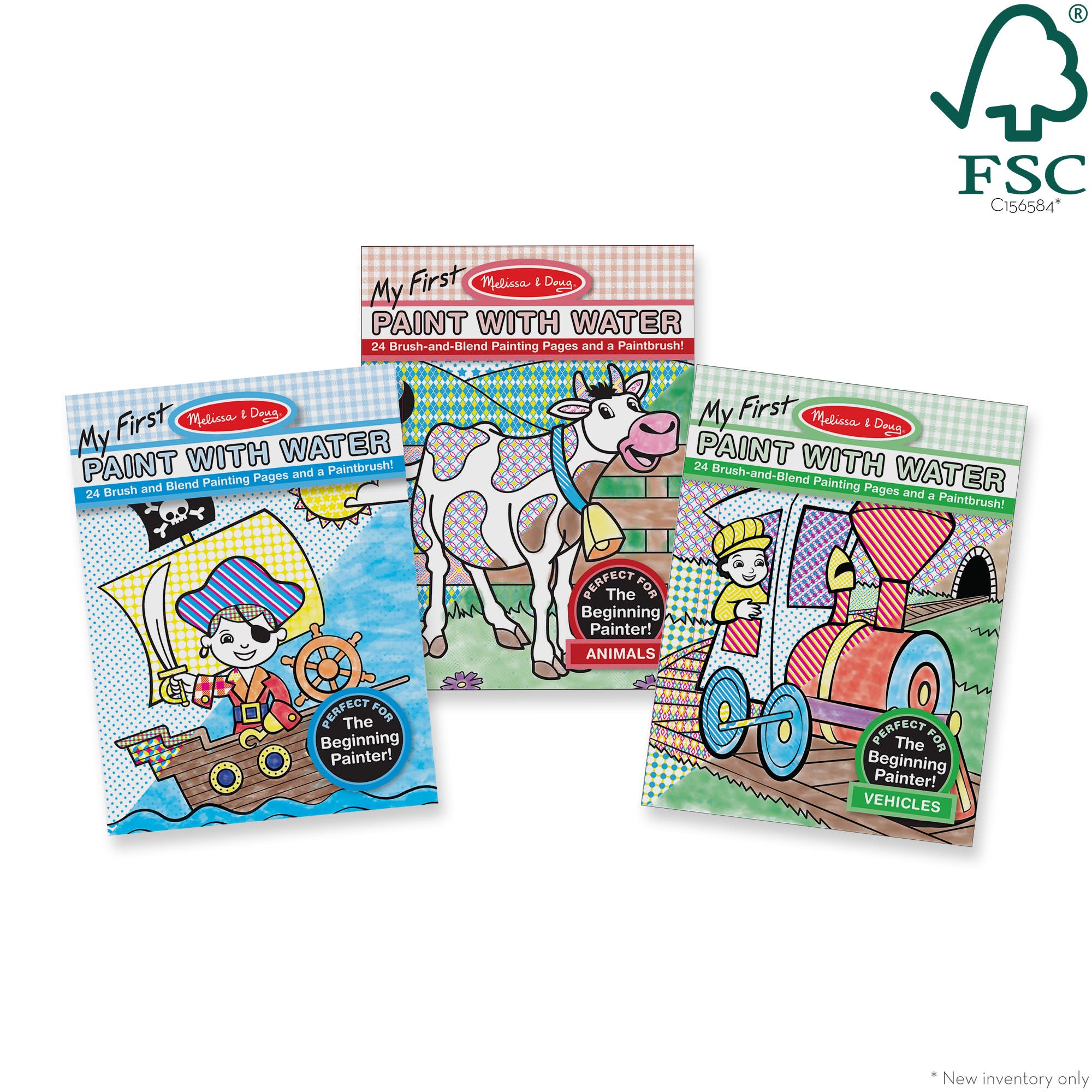 My First Paint with Water 3-Pack: Animals. Vehicles. Multi-Themed - Image 3