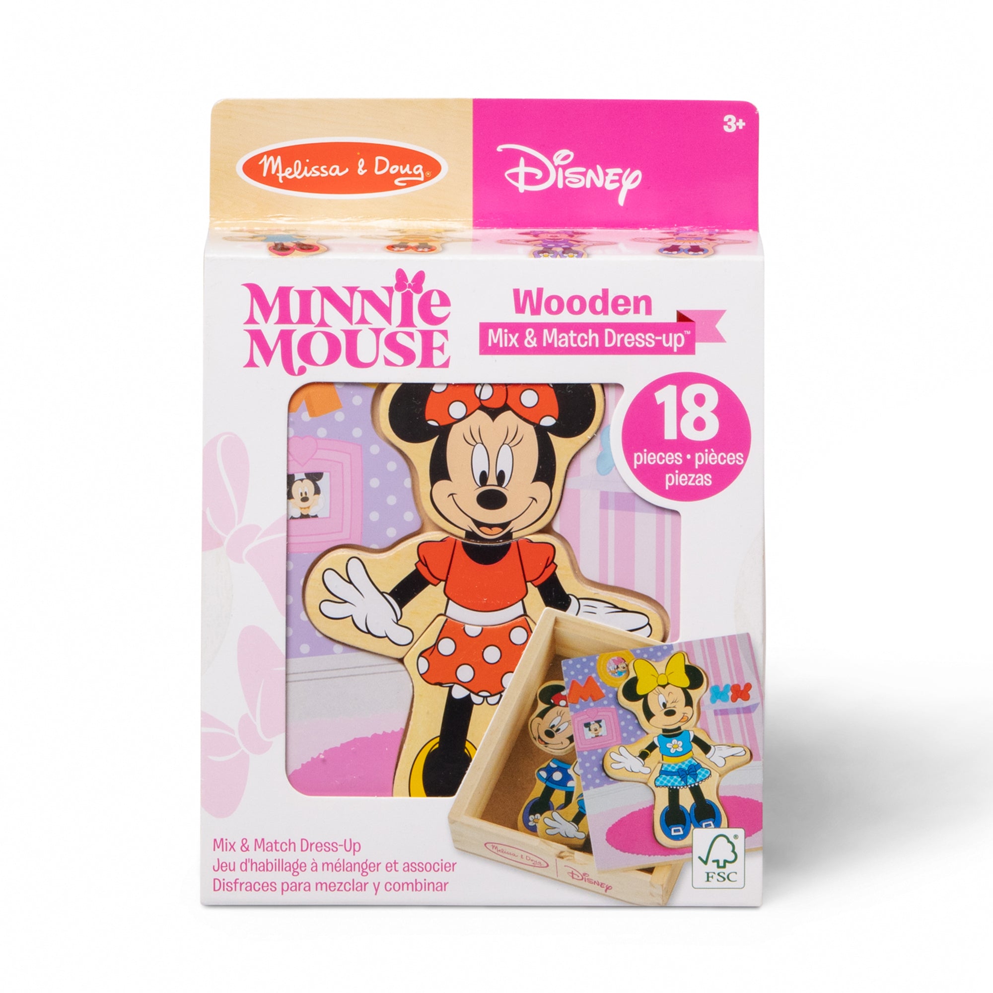 Disney Minnie Mouse Wooden Mix & Match Dress-Up Puzzle - Image 2