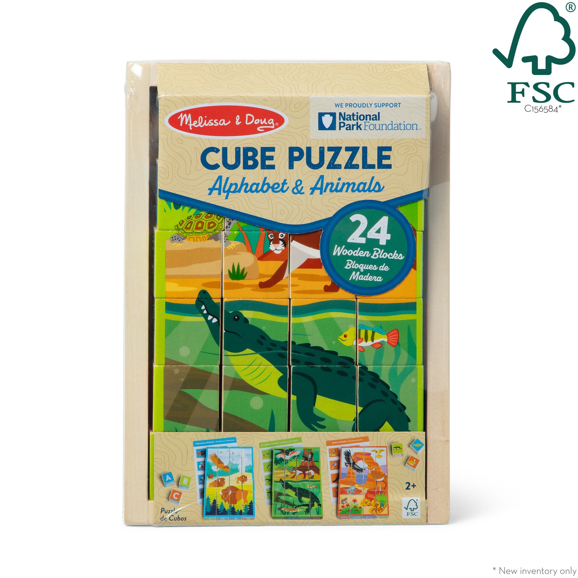 National Parks Alphabet & Animals Cube Puzzle ?C 24 Wooden Block Pieces - Image 7