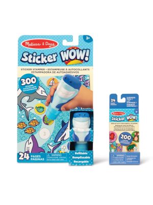 Sticker WOW!? Shark Bundle: Activity Pad & Sticker Stamper + Mini Activity Pad and 200 Refill Stickers