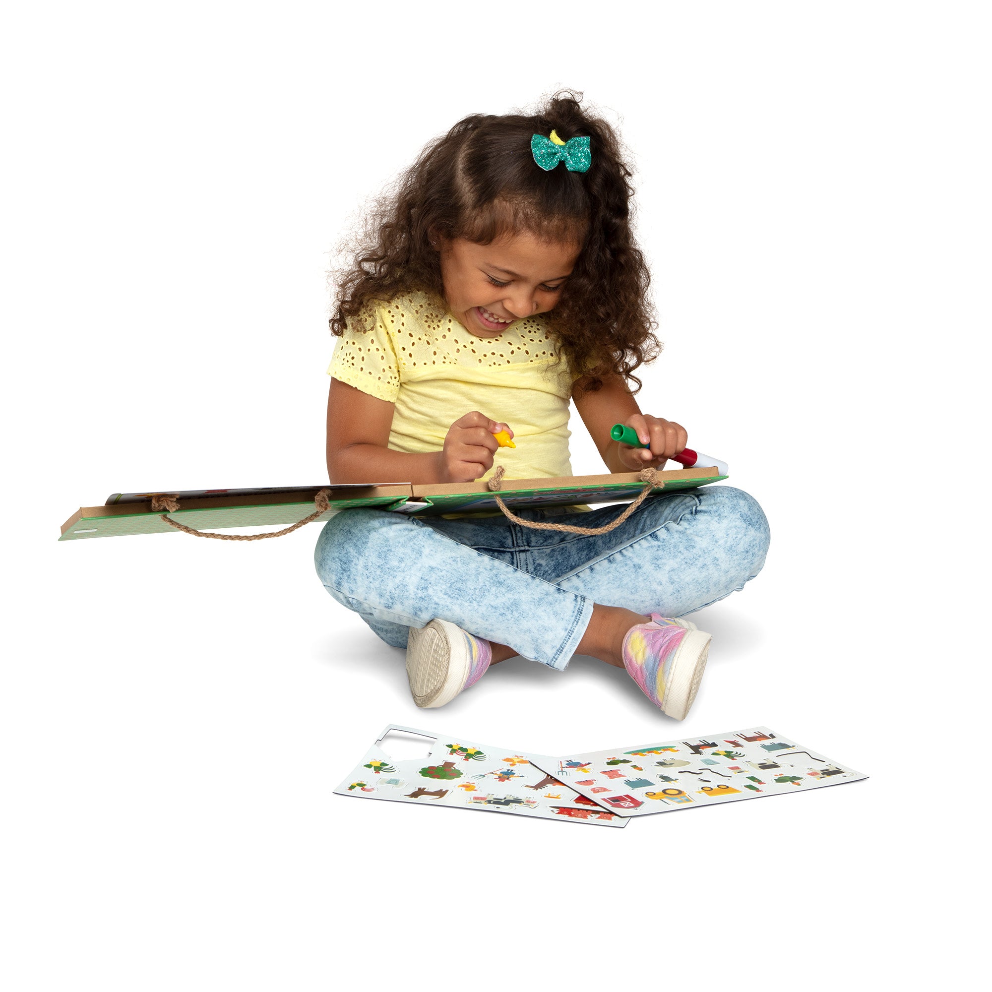 Natural Play: Play. Draw. Create Reusable Drawing & Magnet Kit ?C Farm - Image 6